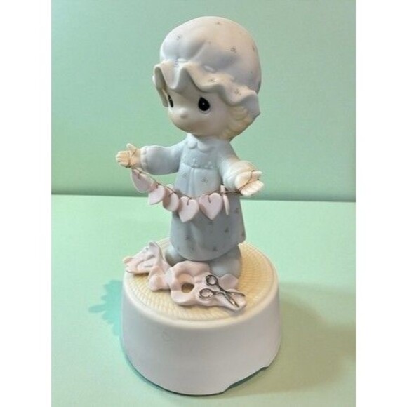 VTG 83s Enesco Precious Moments You Have Touched So Many Hearts Figurine 6.5" - Picture 9 of 11